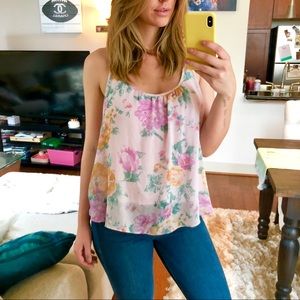 Flowy Pink Floral Top